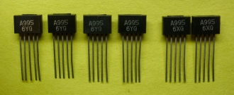 2SA995 A995 dual transistor parts, NOS new old stock. 2SA-995