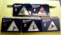 Record player needles Pfanstiehl, replacement turntable stylus,(5) ORIGINAL NOS new old stock