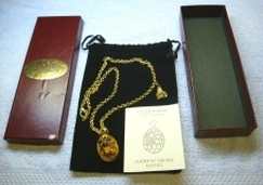 Edgar Berebi, Flight of the Bee, Locket, first folio edition necklace, with box and insert and bag.