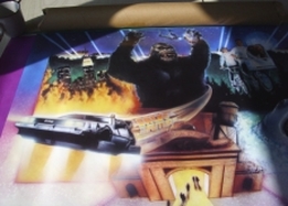 Universal Studio pictures, poster, 1990, Jaws, King Kong, Back to the Future, ET, a Pepsi prize.