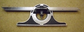 Brown and Sharpe Machinists Protractor with 12 inch blade.