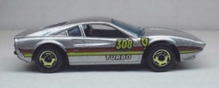 Hot Wheels Racebait 308 Ferrari Turbo, 1982, metal flake gray, hotwheels.