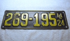 1924 Illinois license plate.