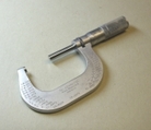 Starrett # 2 Outside Micrometer 1~2 Inch range, satin chrome finish, used.